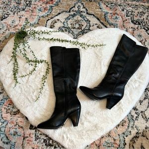 Le Chateau Black Knee High Leather Boots